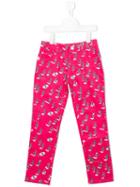 Kenzo Kids Printed Trousers, Toddler Girl's, Size: 5 Yrs, Red