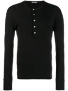 Tom Ford Ribbed Crew Neck Top - Black