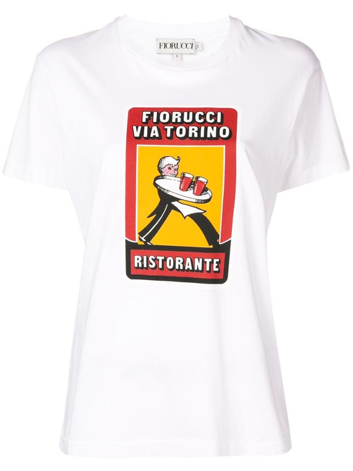 Fiorucci Printed Round Neck T-shirt - White