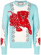 Gucci - Leopard Intarsia Sweater - Men - Wool - M, Wool
