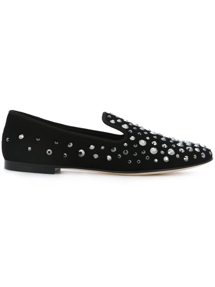 Giuseppe Zanotti Design Rhinestone Embellished Slippers
