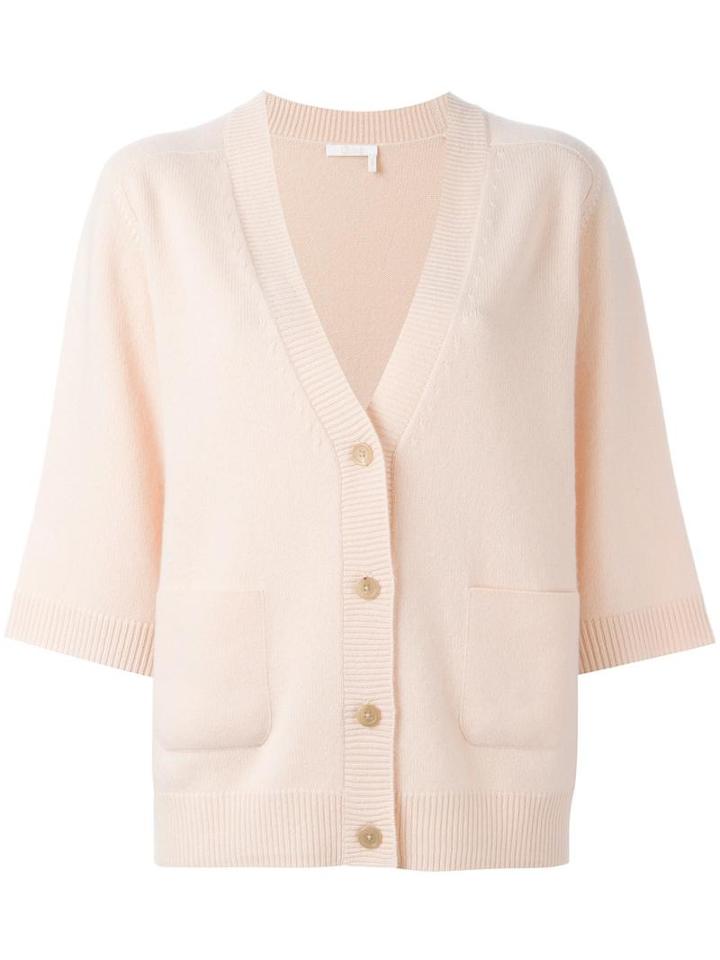 Chloé V-neck Cardigan, Women's, Size: Small, Nude/neutrals, Cashmere