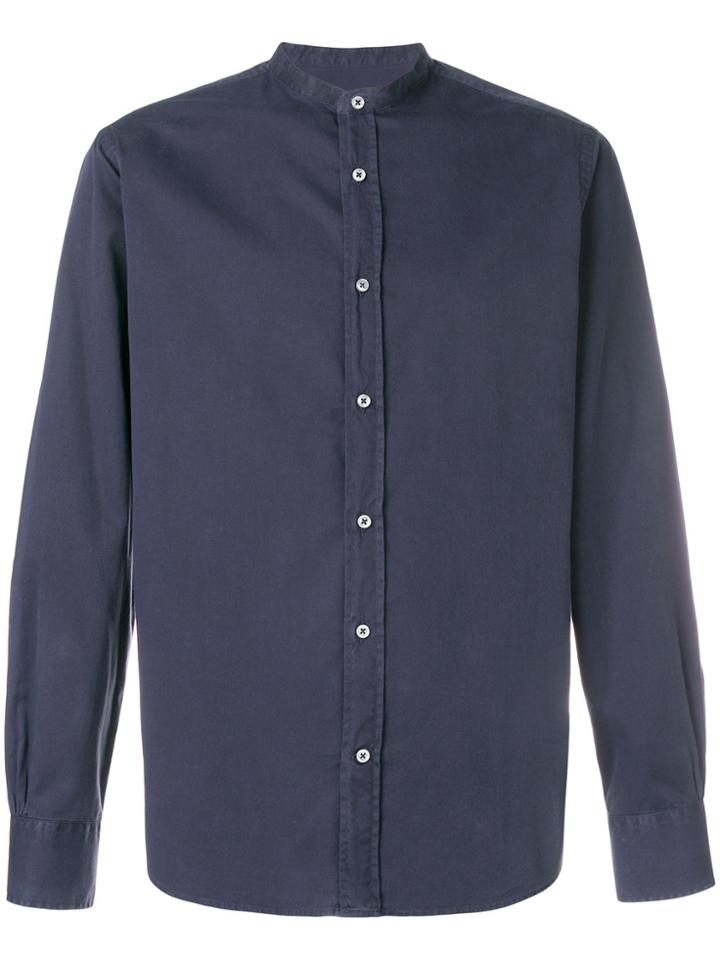 Officine Generale Classic Button Shirt - Blue