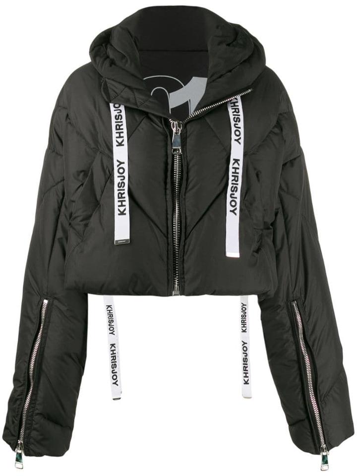 Khrisjoy Cropped Puffer Jacket - Black