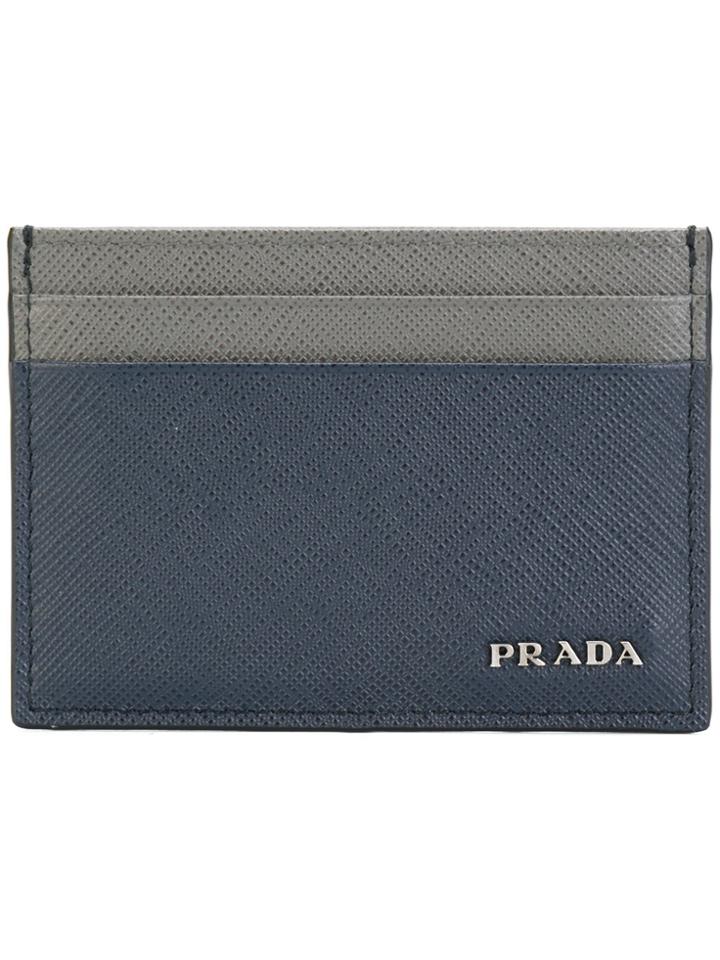 Prada Logo Cardholder - Blue
