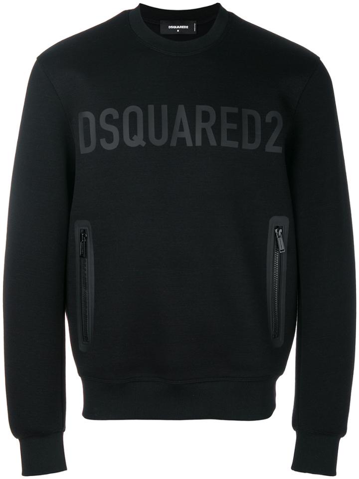 Dsquared2 Logo Zipped Pocket Jumper - Black