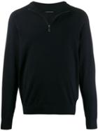 Emporio Armani Long Sleeved Knitted Sweater - Blue