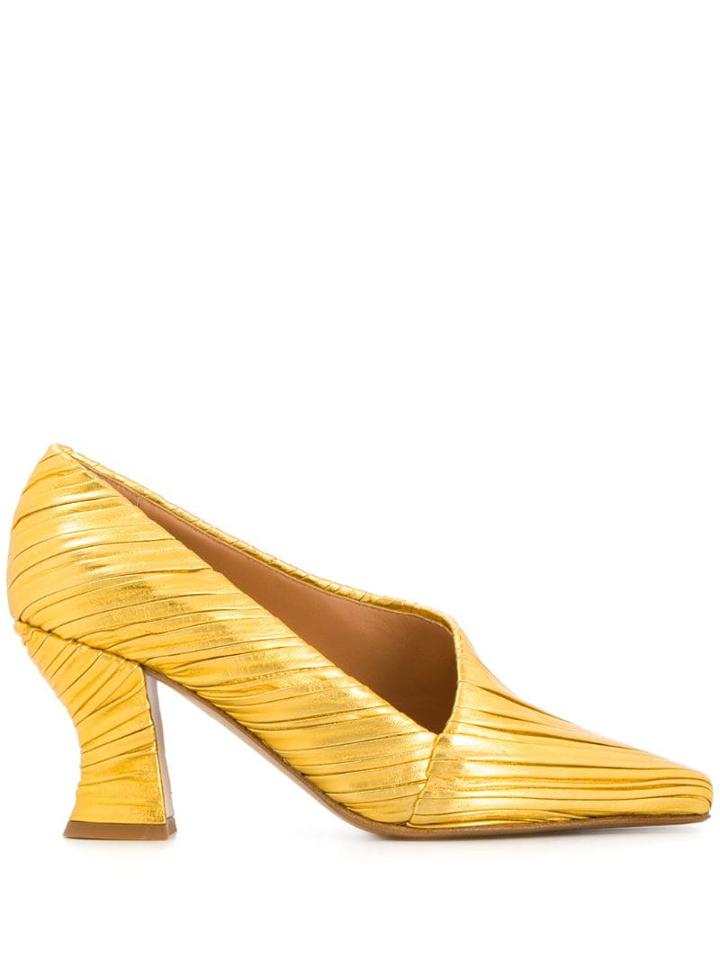 Salvatore Ferragamo Sculptural Heel Mary Jane Sandals - Black