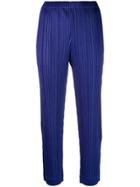 Pleats Please By Issey Miyake Micro Pleated Trousers - Blue