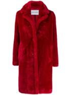 Stand Studio Oversized Faux-fur Coat - Red