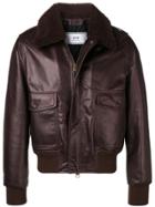 Ami Paris Shearling Collar Jacket - Brown