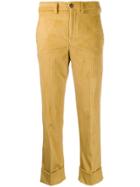Incotex Slim Fit Corduroy Trousers - Yellow