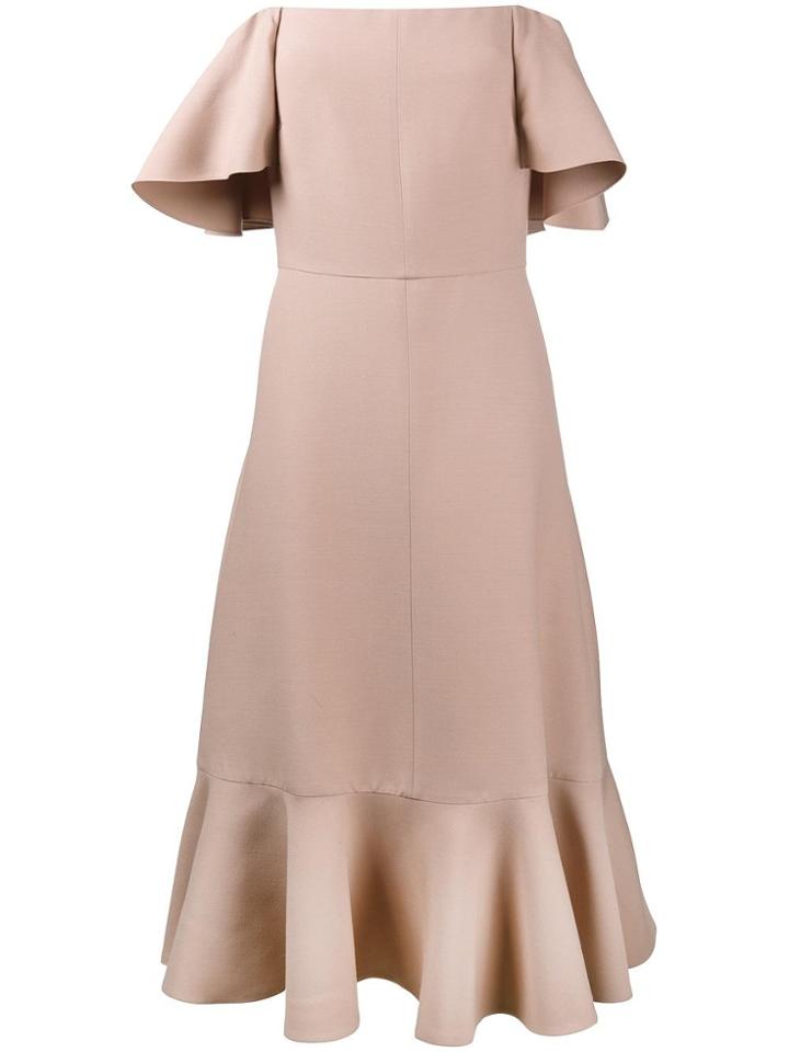 Valentino Off-shoulder Dress - Nude & Neutrals