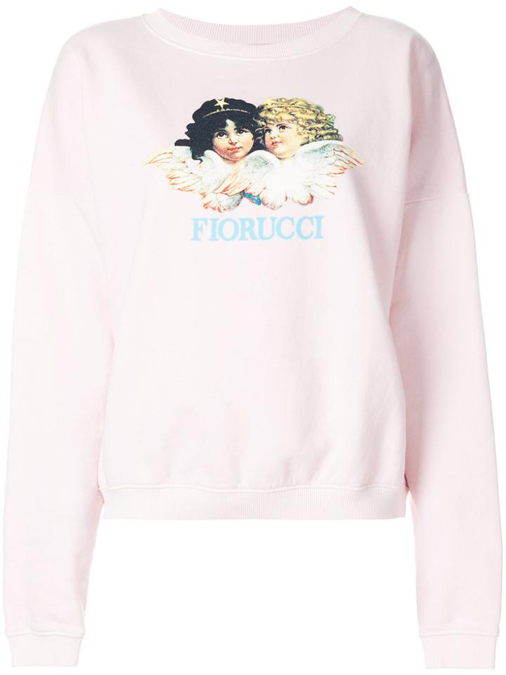 Fiorucci Logo Print Sweatshirt - Pink & Purple
