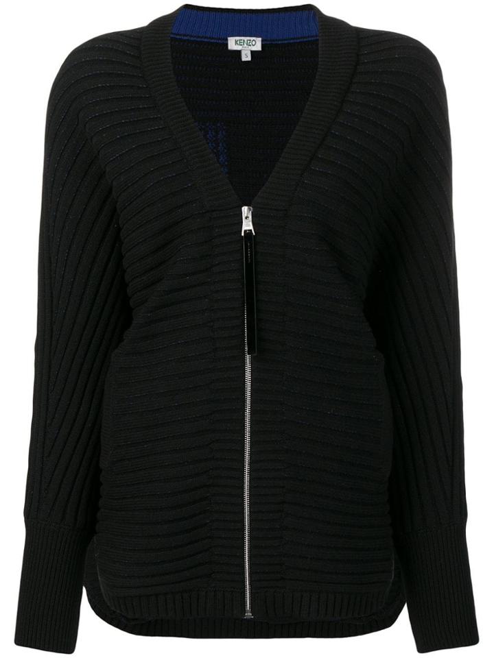 Kenzo Zip-up Cardigan - Black