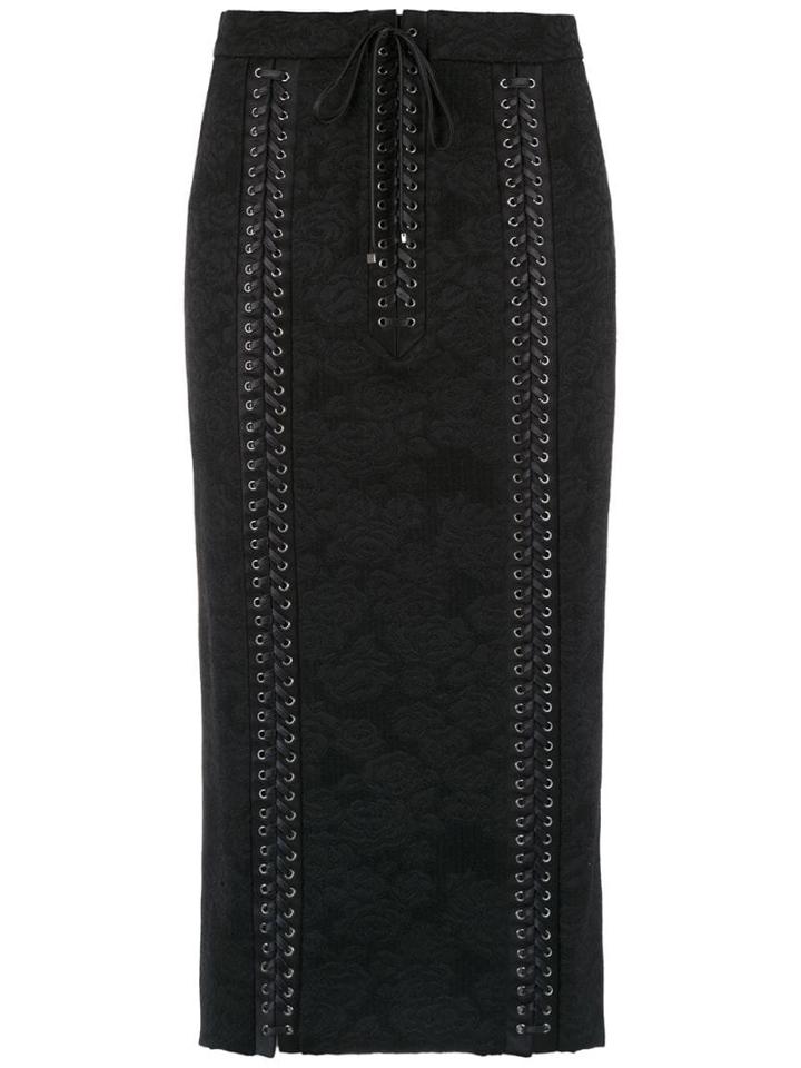 Dolce & Gabbana Corset Style Lace Skirt - Black