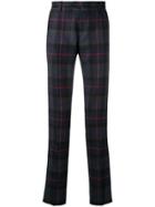 Etro Plaid Slim Fit Trousers - Blue