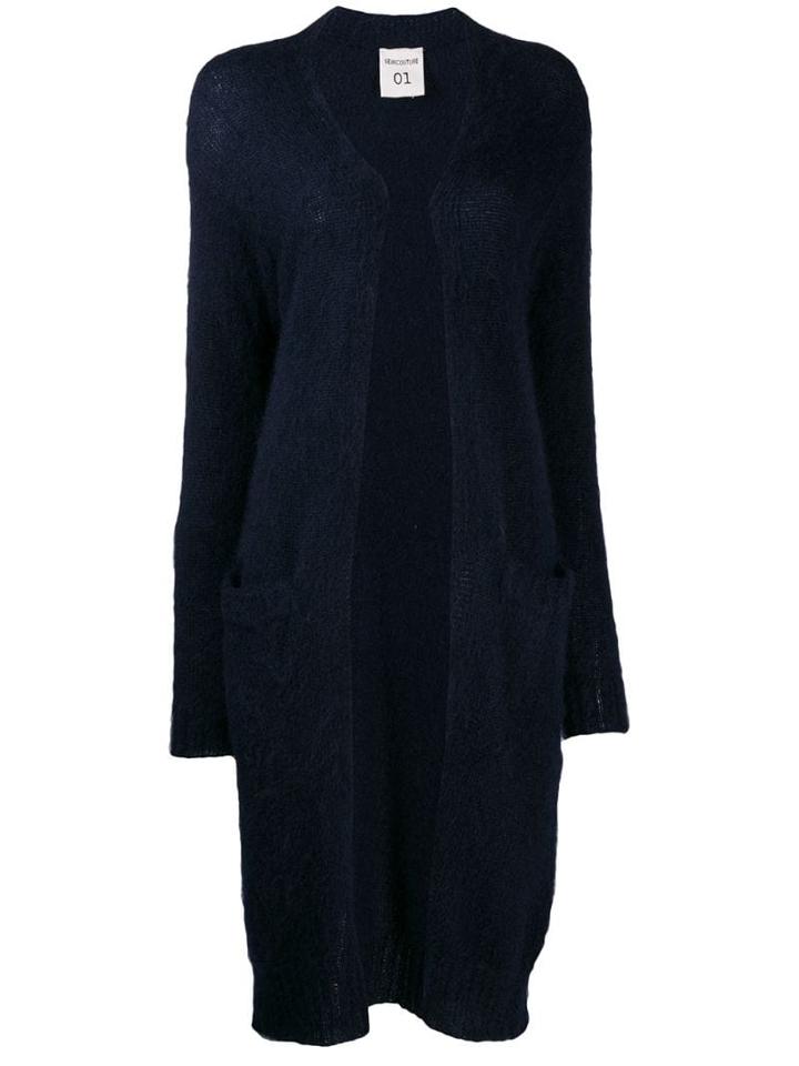 Semicouture Oversized Knitted Cardigan - Blue