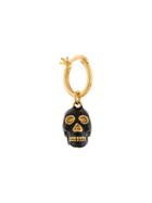 True Rocks Skull Hoop Single Earring - Black