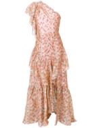Peter Pilotto Square Motif Gown - Pink & Purple