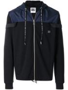 Les Hommes Urban Colour-block Hooded Sweatshirt - Black