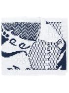 Barrie Stencil Garden Cashmere Scarf - Grey