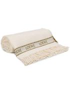 Loewe Logo Knitted Beach Towel - Neutrals