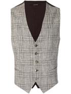 Tagliatore Classic Checked Waistcoat - Brown