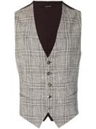 Tagliatore Classic Checked Waistcoat - Brown