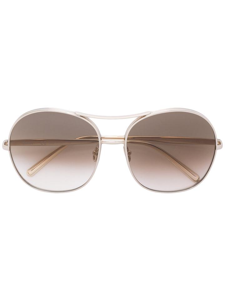 Chloe Eyewear - Nola Sunglasses - Women - Metal (other) - One Size, Grey, Metal (other)
