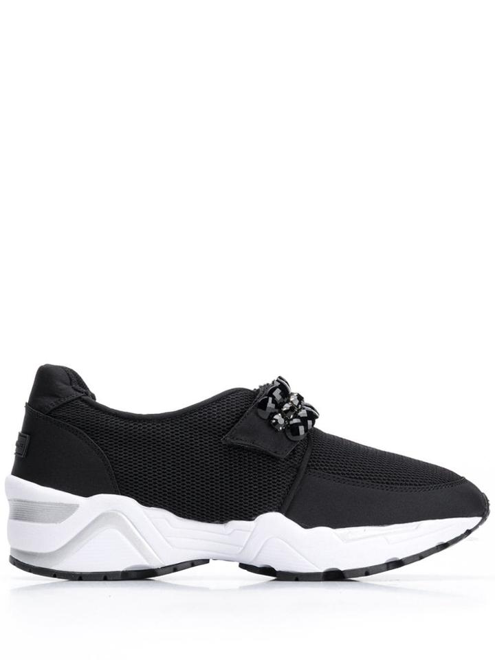 Suecomma Bonnie Crystal Beads Sneakers - Black