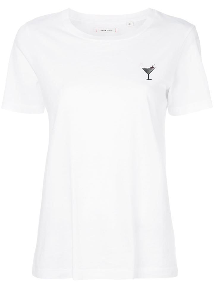 Chinti & Parker Cocktail Embroidery T-shirt - White