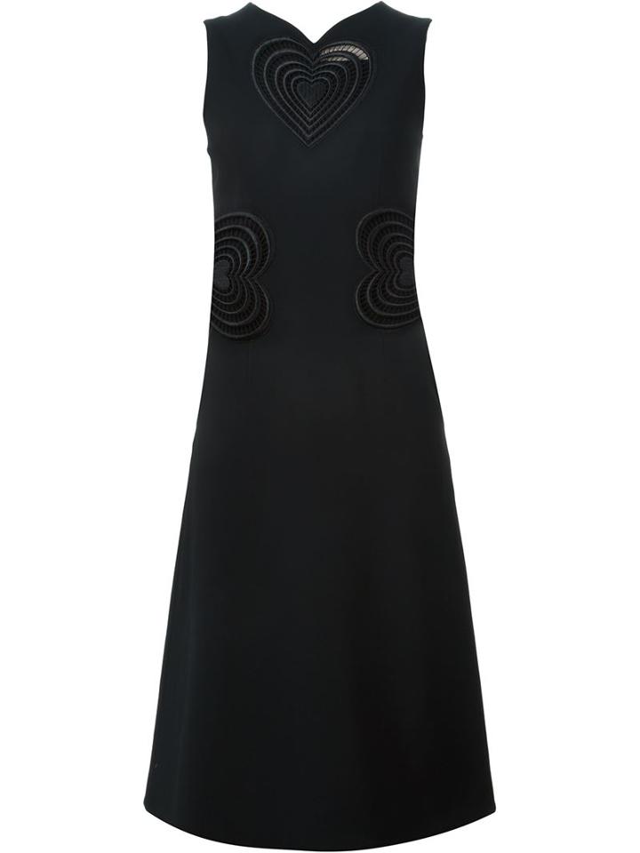 Christopher Kane Macrame Heart Dress, Women's, Size: 8, Black, Acetate/silk/polyamide