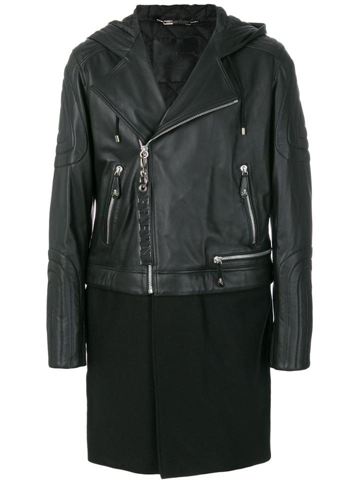 Philipp Plein Double Detail Coat - Black
