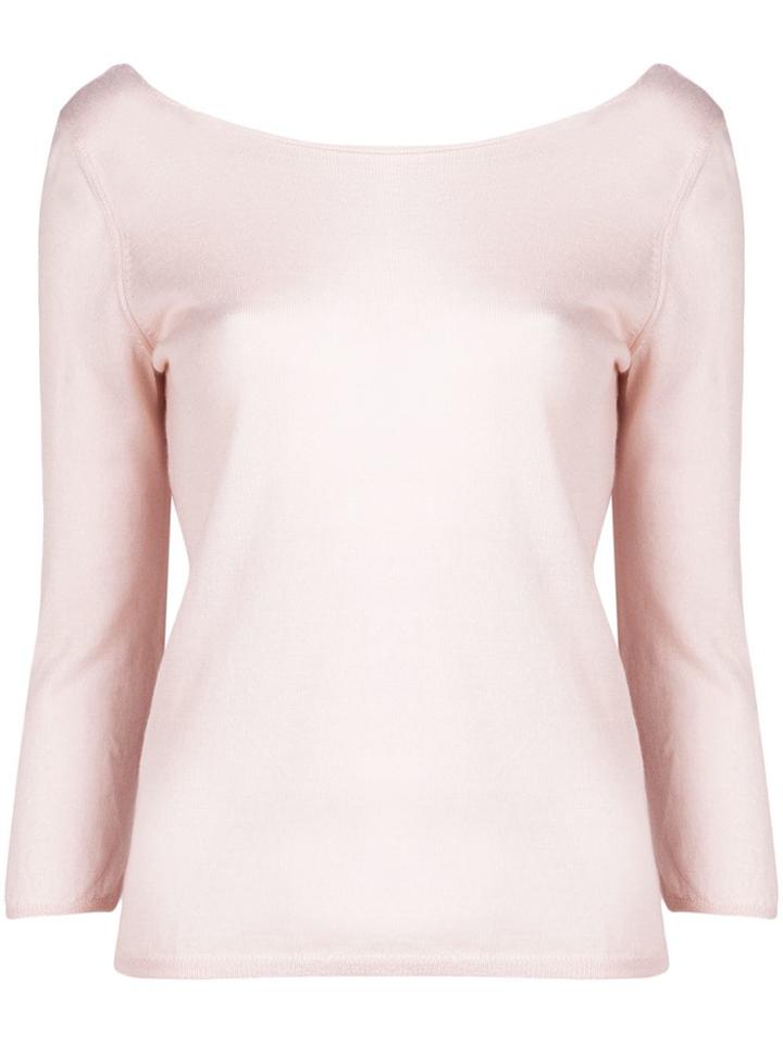 Roberto Collina Boat Neck Jumper - Pink