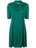 Moschino Vintage Tie V-neckline Dress - Green