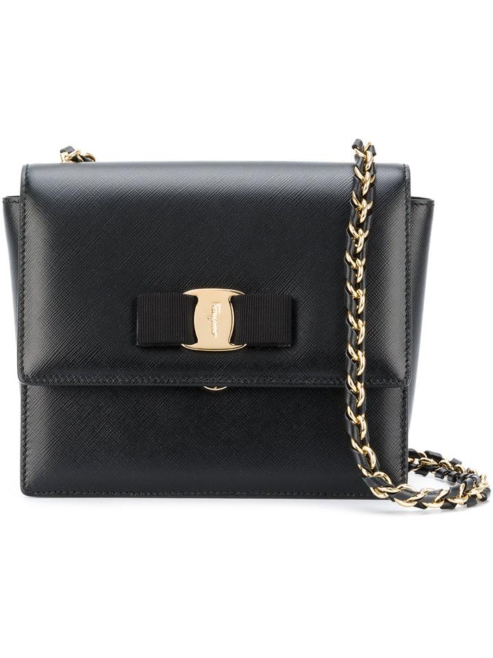 Salvatore Ferragamo - Ginny Shoulder Bag - Women - Calf Leather - One Size, Black, Calf Leather