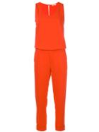P.a.r.o.s.h. Slit Back Jumpsuit, Women's, Size: Medium, Red, Polyester