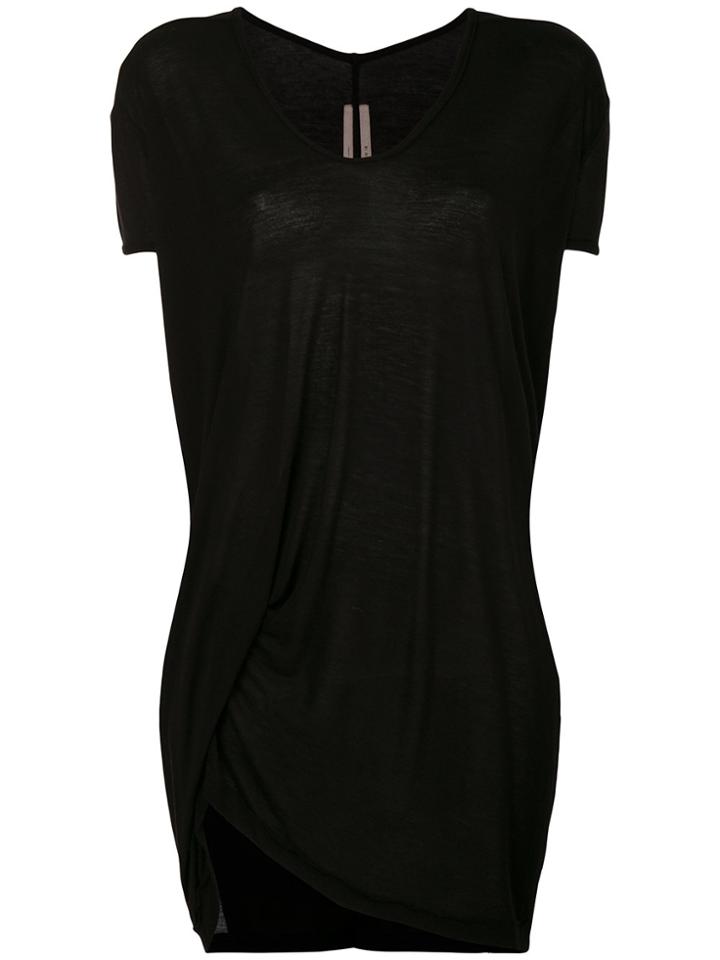 Rick Owens Asymmetric Oversized T-shirt - Black