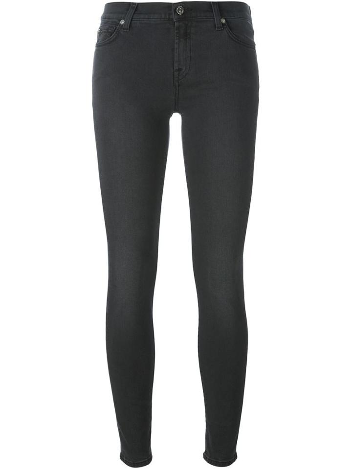 7 For All Mankind Skinny Jeans, Women's, Size: 27, Black, Modal/cotton/polyester/spandex/elastane