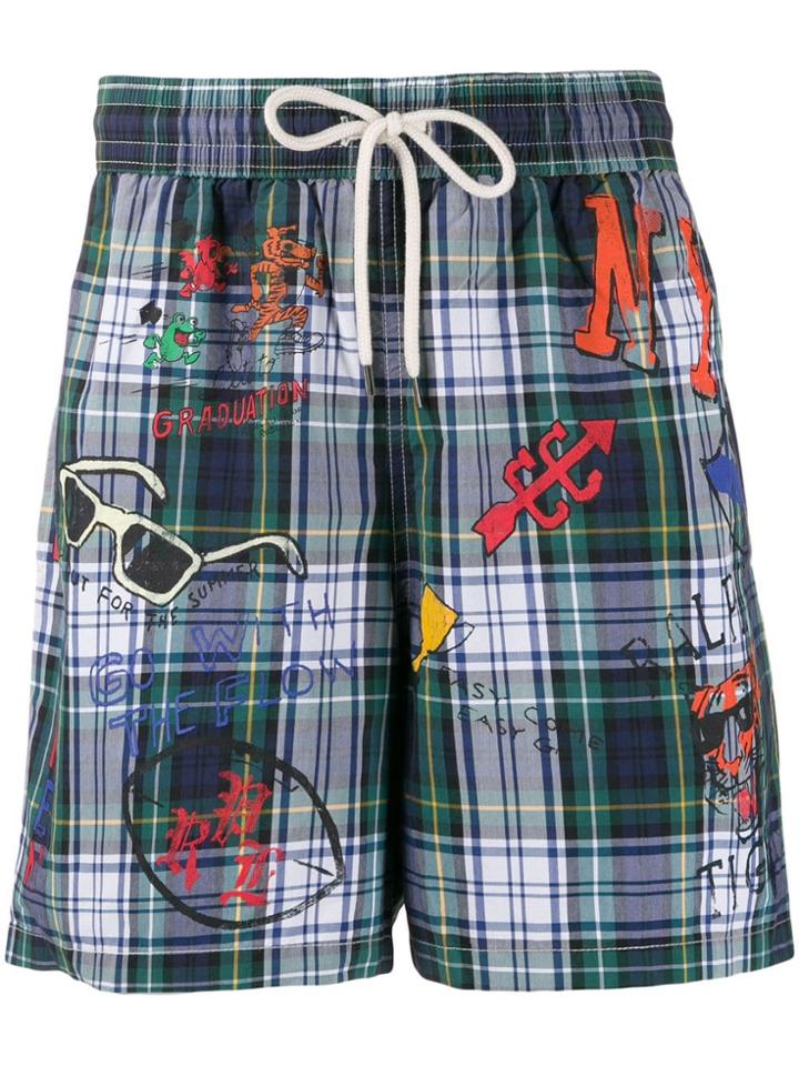 Polo Ralph Lauren Tartan Swim Shorts - Green