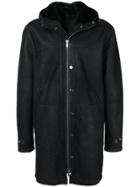 Dondup Hooded Coat - Black