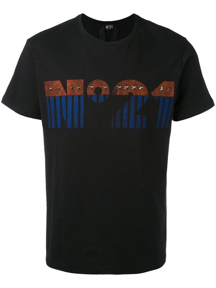 No21 - Branded T-shirt - Men - Cotton - Xl, Black, Cotton