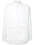 Juun.j Long Sleeved Flap Pocket Shirt - White