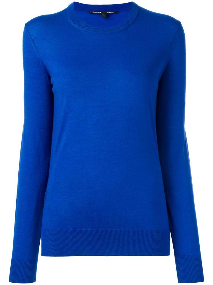 Proenza Schouler Crew Neck Jumper, Women's, Size: Medium, Blue, Merino