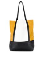 Plan C Colour Block Shopper Bag - Yellow