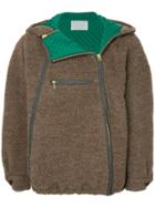 Kolor Double Zip Hooded Jacket - Brown