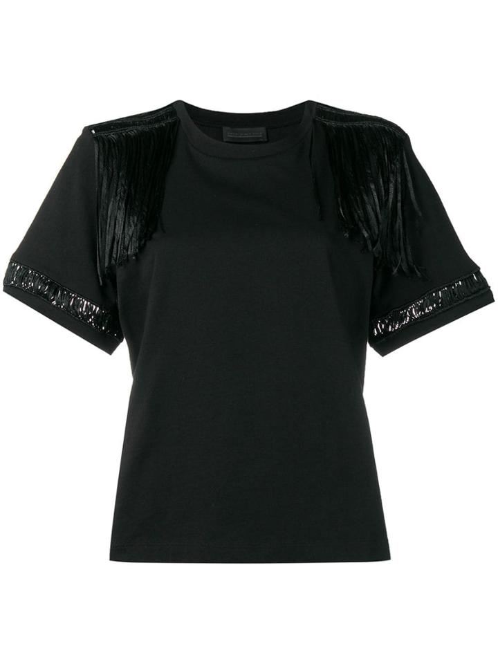 Diesel Black Gold Jersey Top With Lace Details