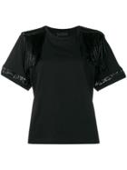 Diesel Black Gold Jersey Top With Lace Details