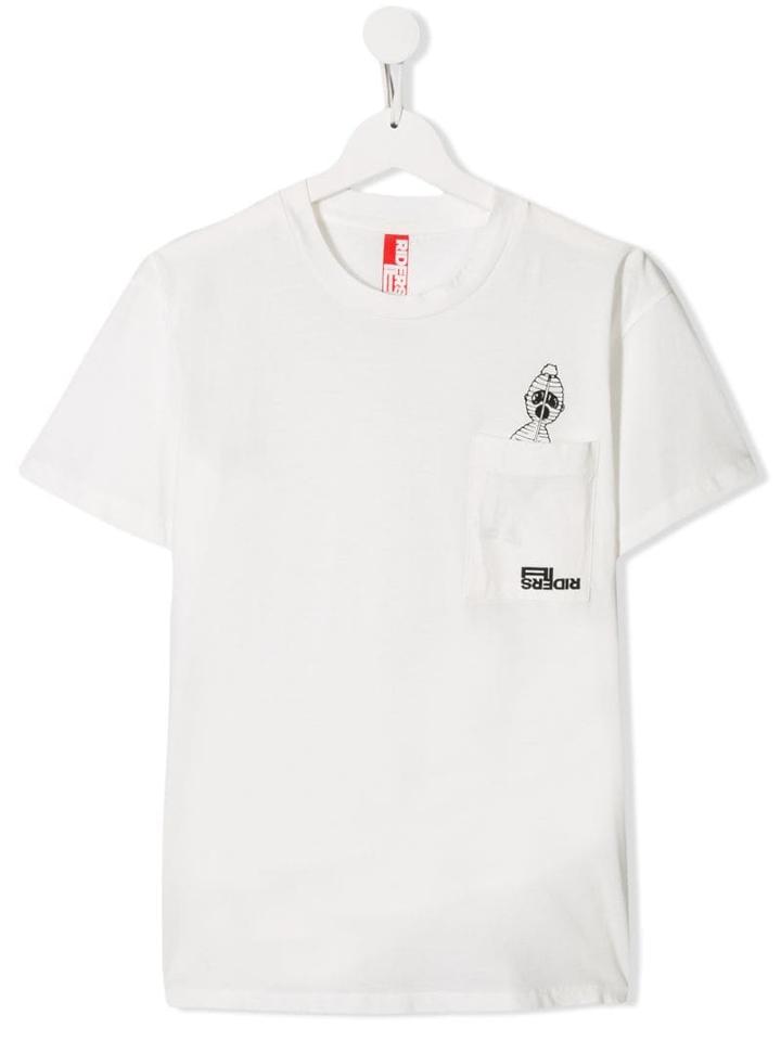 Ai Riders On The Storm Kids Teen Printed T-shirt - White
